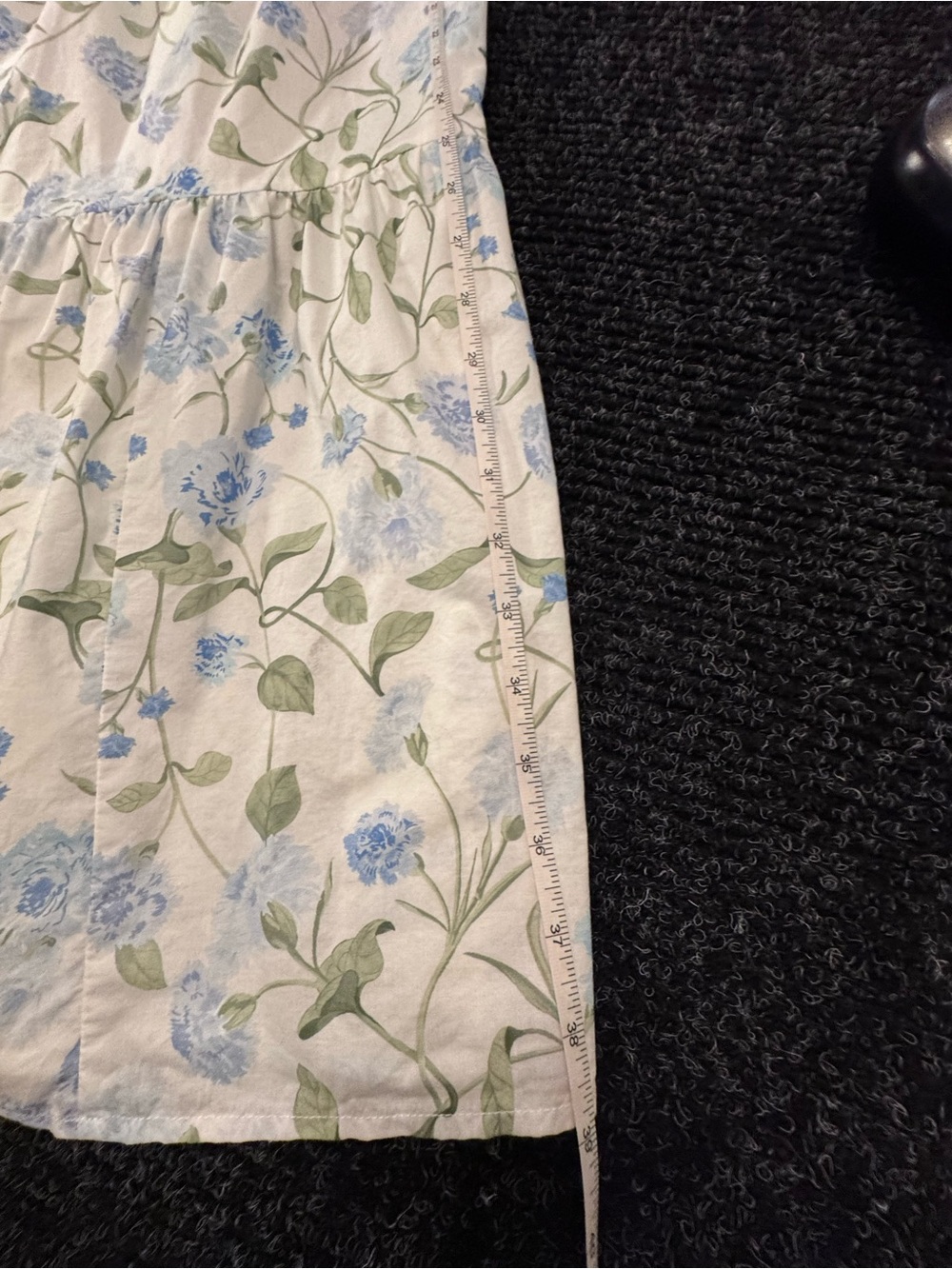 Hill House Home Florence Nap Skirt Sz L Blue White Floral Cottagecore Feminine - Picture 7 of 12